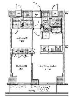 東京都文京区本駒込6【マンション】の間取り