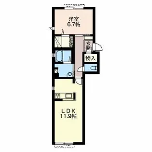 グレイスNOMURAII【1階】の間取り