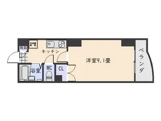 1Kの間取り画像