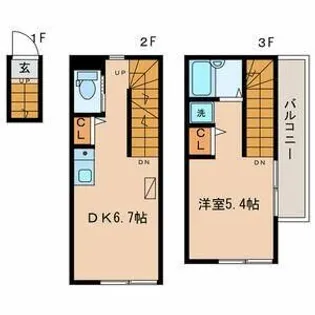 東京都中野区上高田2【アパート】の間取り
