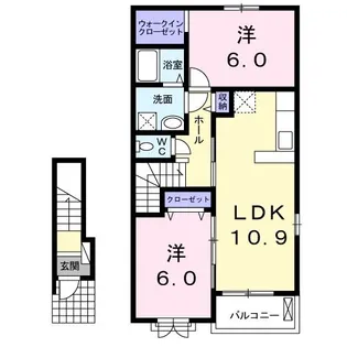 千葉県我孫子市新木【アパート】の間取り