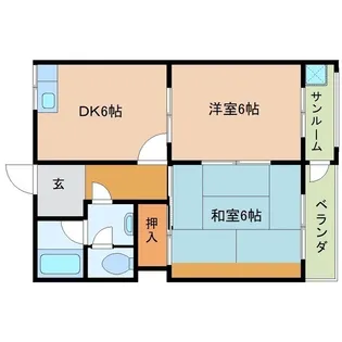 リバーサイド飛鳥【3階】の間取り
