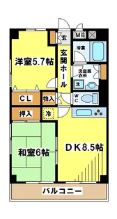 東京都杉並区上高井戸1【マンション】の間取り