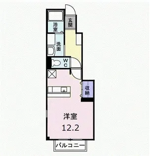 1Rの間取り画像