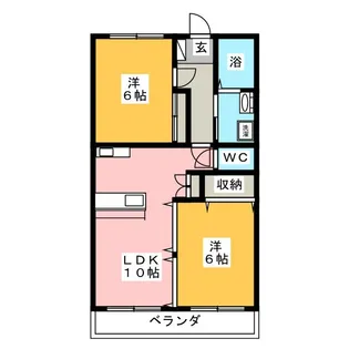 つつじが丘ヒロック【2階】の間取り