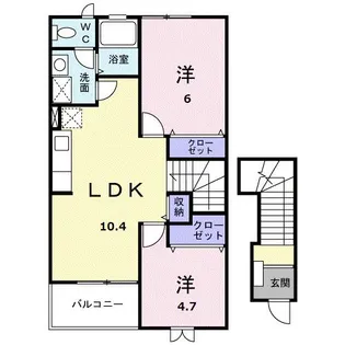 グラシュ・プレーヌIII【2階】の間取り