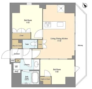ルジェンテ・バリュ上野根岸【9階】の間取り