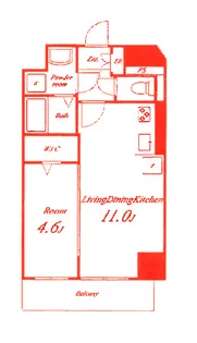 ライブロック湘南【9階】の間取り