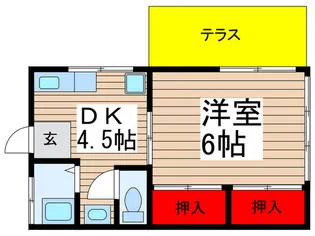 第2岩徳コーポ【1階】の間取り