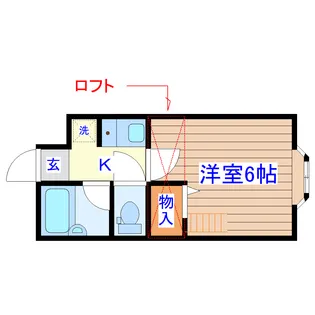 ベルシティ木ノ下【1階】の間取り