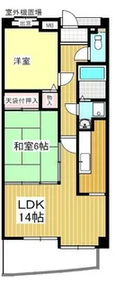 大阪府豊中市小曽根4【マンション】の間取り