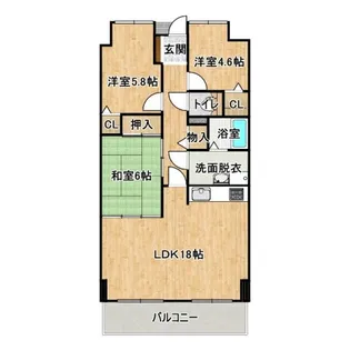 サーパス芝中I【4階】の間取り