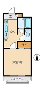 コスモパレス【1階】の間取り