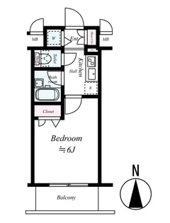 スパシエアランシア亀戸【2階】の間取り