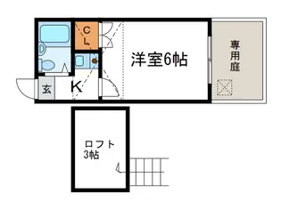 ドム-ル桂【1階】の間取り