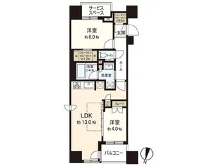 パークリュクス札幌大通公園【7階】の間取り