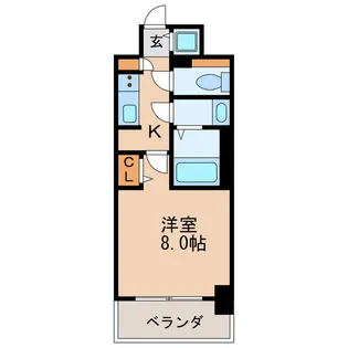 CREST TAPP新栄【11階】の間取り