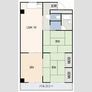 グランドビル永吉【1階】の間取り