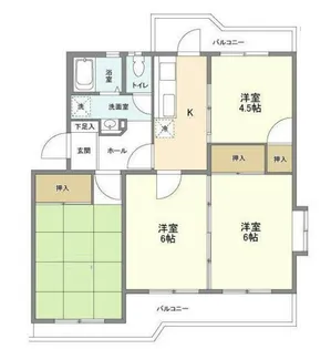 市ヶ谷加賀町アパートE棟【5階】の間取り
