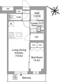 ORSUS戸越銀座【1階】の間取り