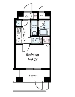 サンテミリオンお茶の水【12階】の間取り