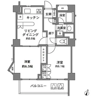 東京都新宿区西早稲田1【マンション】の間取り