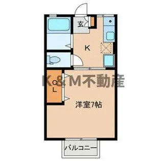 すわハイツ6番館【1階】の間取り