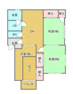 ヴィラ・ランコントレ B棟【1階】の間取り