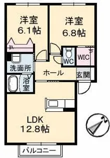 グランマスト古志原 C棟【2階】の間取り