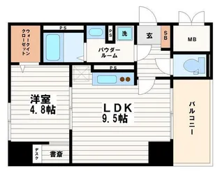 アビエール松屋町【5階】の間取り