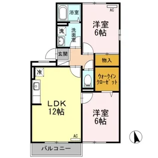 セブンワンテン D【3階】の間取り