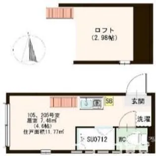 ハーモニーテラス幸町【2階】の間取り