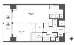 コンフォリア秋葉原ノース【12階】の間取り