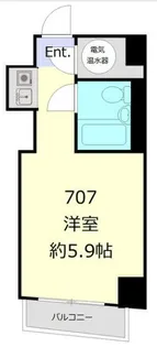 ハイツ芝大門【7階】の間取り