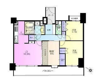 クレッセント中野パークフロント【4階】の間取り