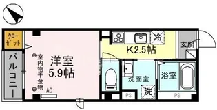 ルクス押上ステーションフロント【4階】の間取り