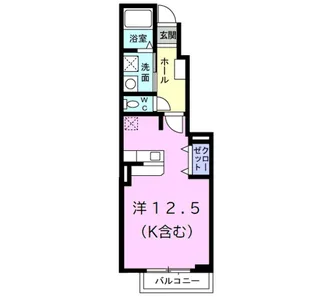 ランバー荒井【1階】の間取り