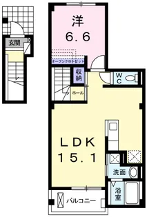 ソレイユ玉津【2階】の間取り