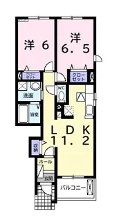 アルカンシエルA【1階】の間取り