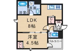 HGS服部天神【3階】の間取り