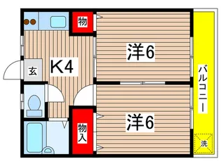 シャト-稲城【2階】の間取り