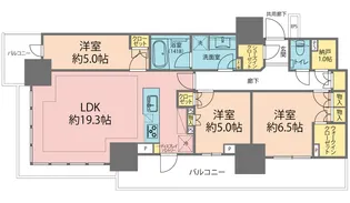 幕張ベイパーク ミッドスクエアタワー【32階】の間取り