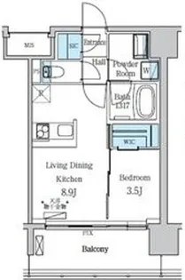 デュオフラッツ仙台木町通リネア【2階】の間取り