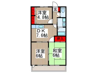 エクセレンストキA【2階】の間取り