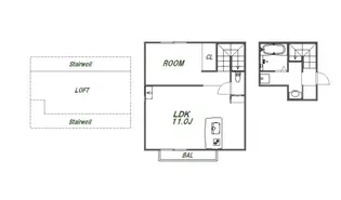 ラ・ヴィクトワールB【2階】の間取り