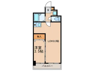 X・OVER21【5階】の間取り