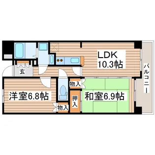 グランヴェルディ【10階】の間取り