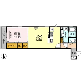 カルム鷺沼【2階】の間取り
