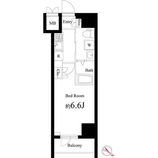 ハーモニーレジデンス横浜みなとみらい#001【8階】の間取り