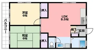 第2ワシオマンション【2階】の間取り